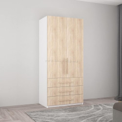 Dulap Mobildor Smart-Home polite/sertare 0.90x0.56x2.0 (White/Sonoma Oak)