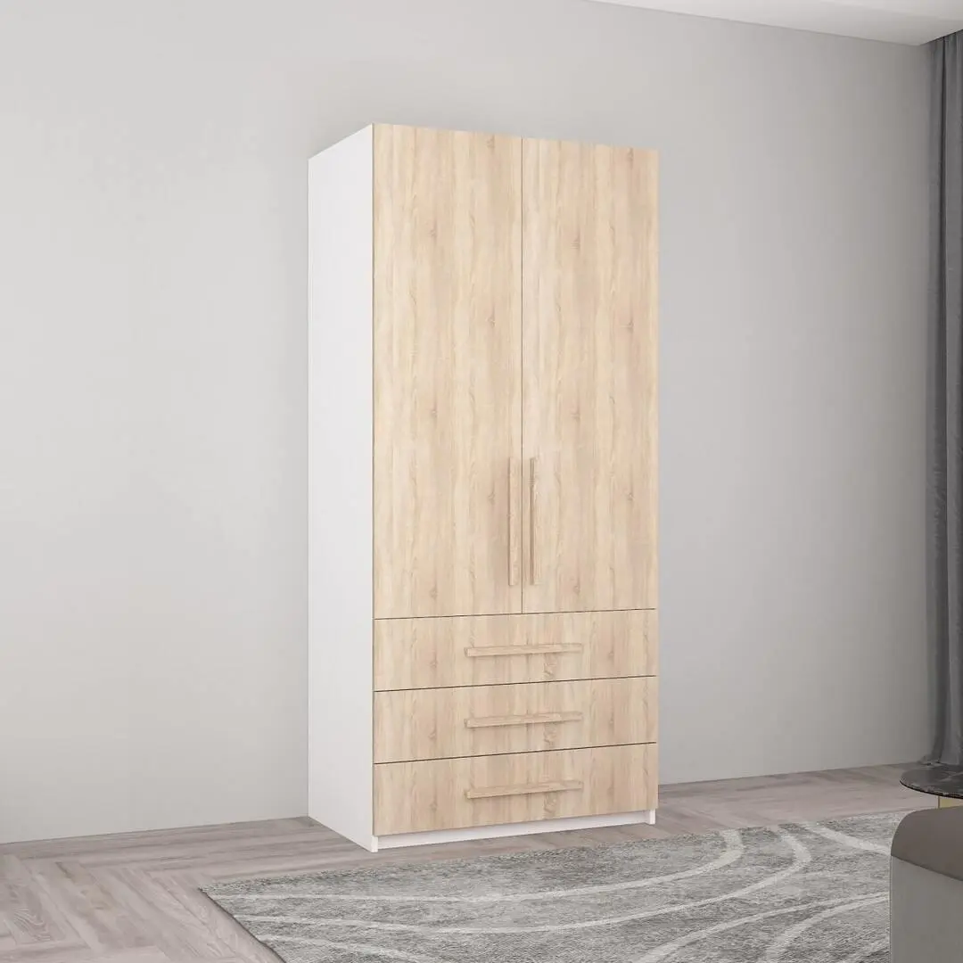 Dulap Mobildor Smart-Home polite/sertare 1.0x0.56x2.0 (White/Sonoma Oak)