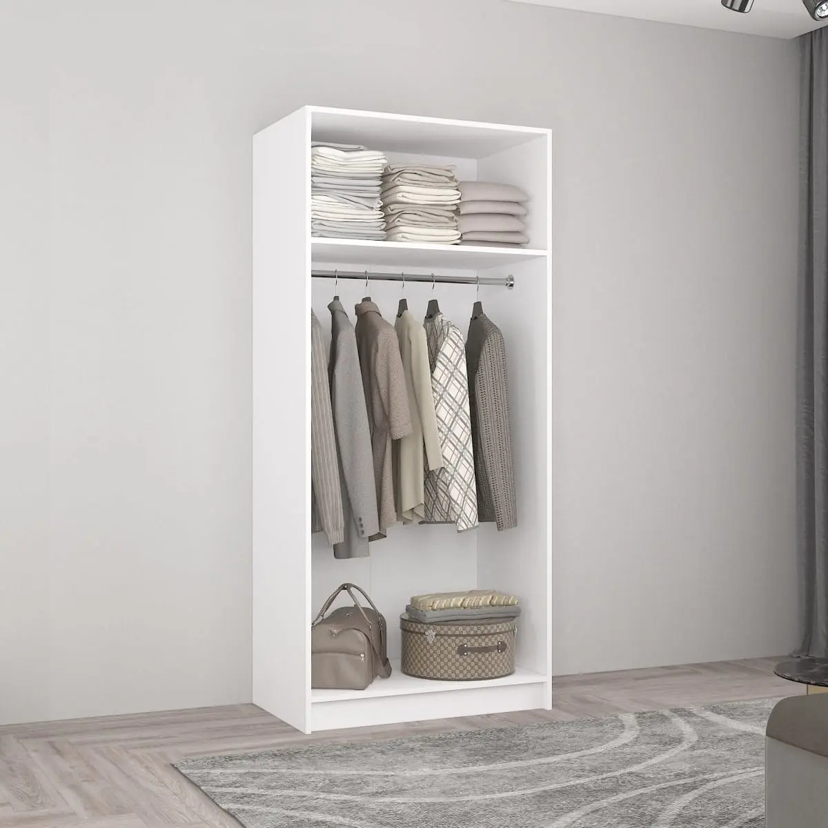 Dulap Mobildor Smart-Home bara 0.80x0.56x2.0 (White/Anthracite)