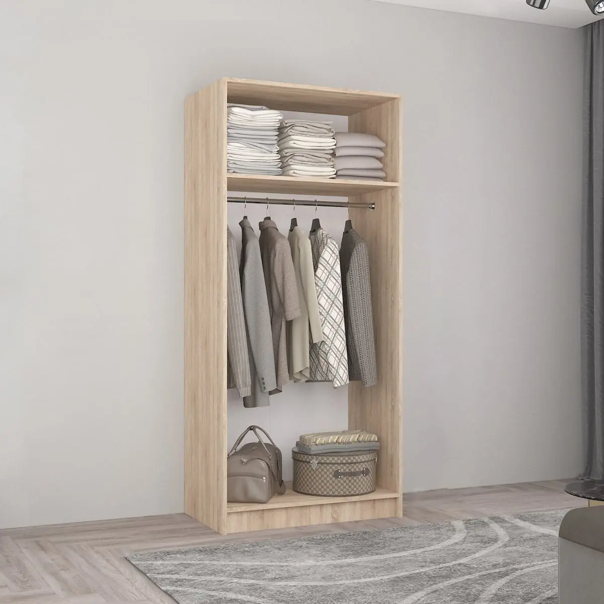 Dulap Mobildor Smart-Home bara 0.90x0.56x2.0 (Sonoma Oak/White)