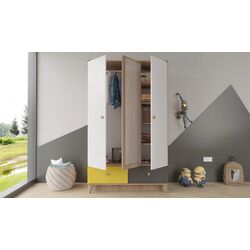 Шкаф ModaLife Hera Artemis 120 3D (Atlantic Pine Canyon/Yellow/White) Thumb