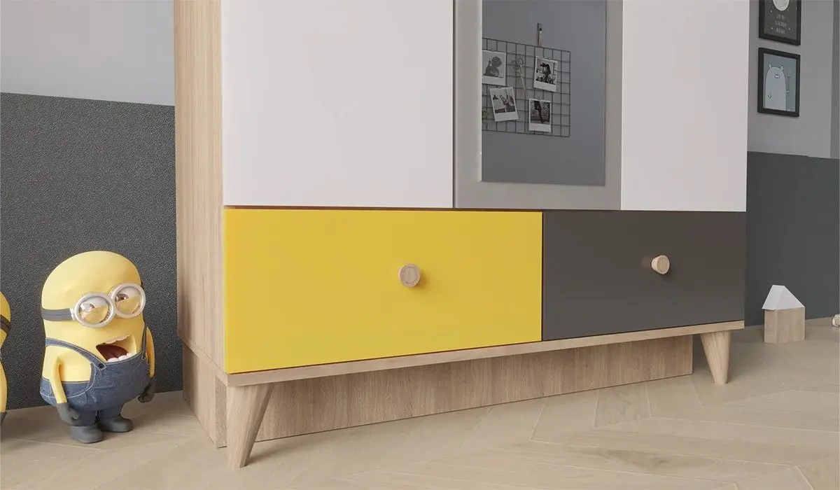 Шкаф ModaLife Hera Artemis 120 3D (Atlantic Pine Canyon/Yellow/White)