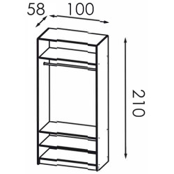 Шкаф Modern Alex 100cm (Craft Oak Gray) Thumb