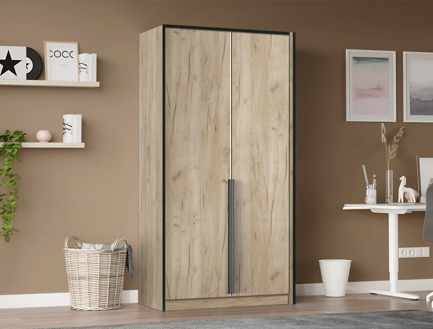 Шкаф Modern Alex 100cm (Craft Oak Gray)