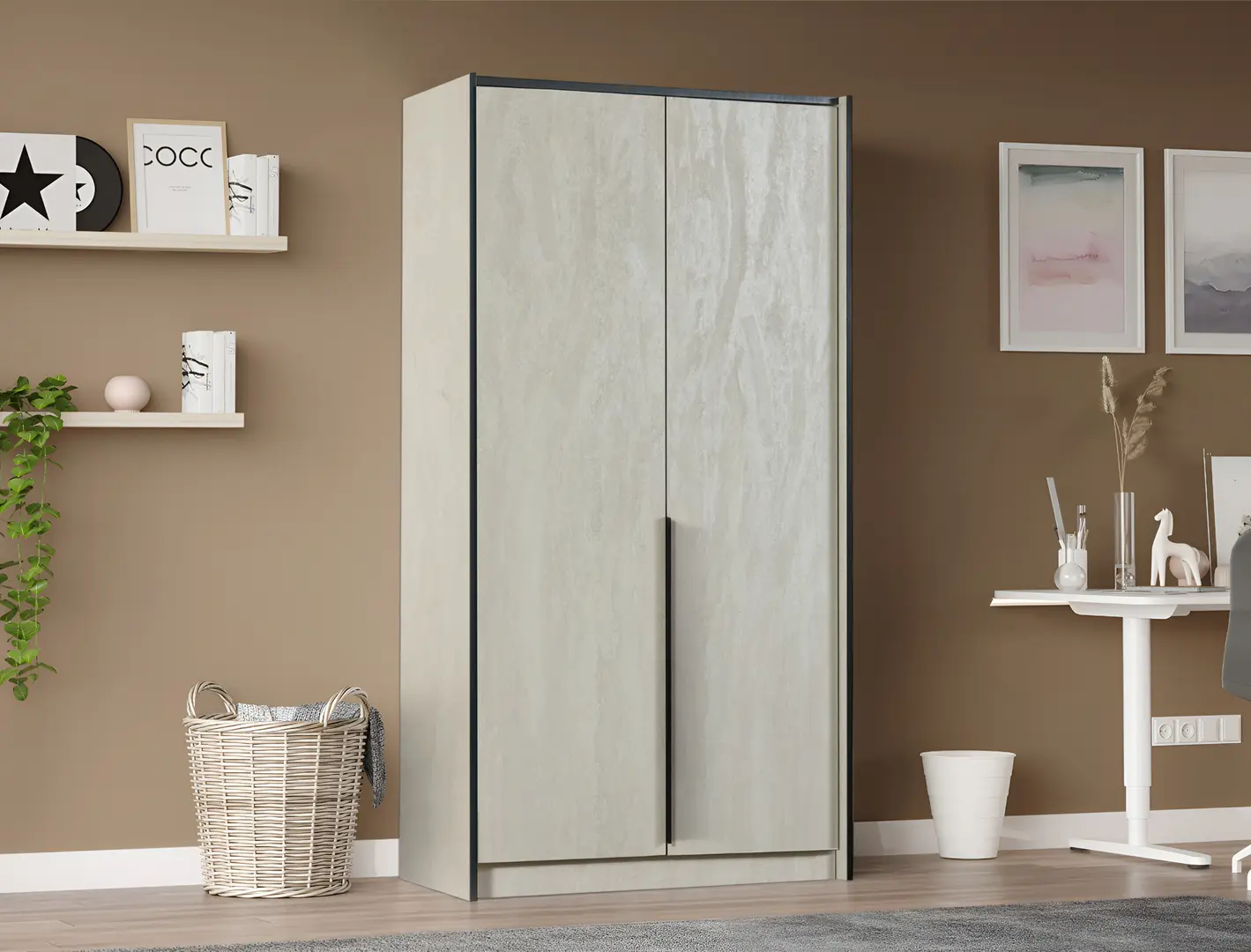 Dulap Modern Alex 100cm (Silk Stone)