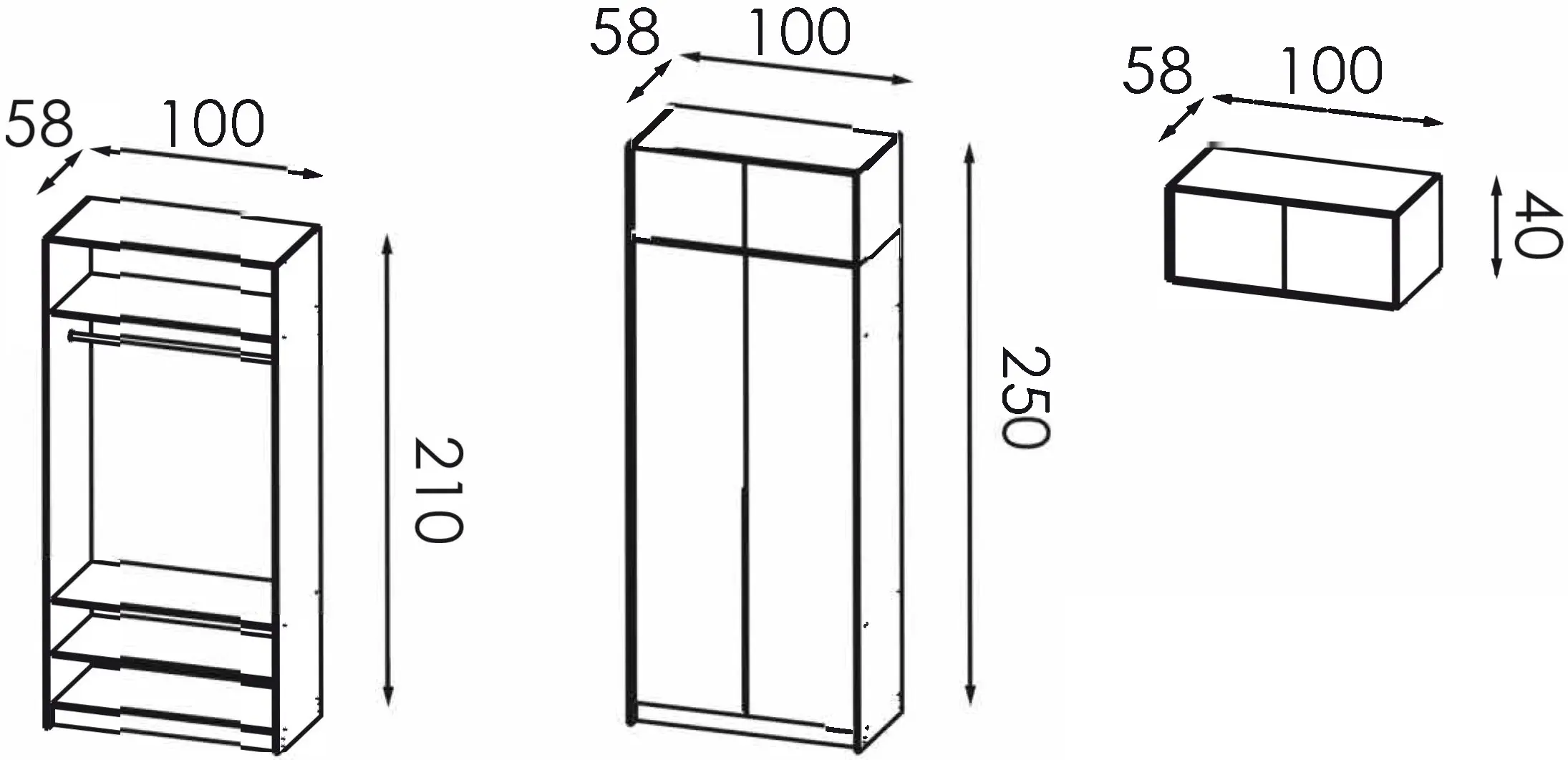 Шкаф Modern Alex антресоль 100cm (Craft Oak Gray)