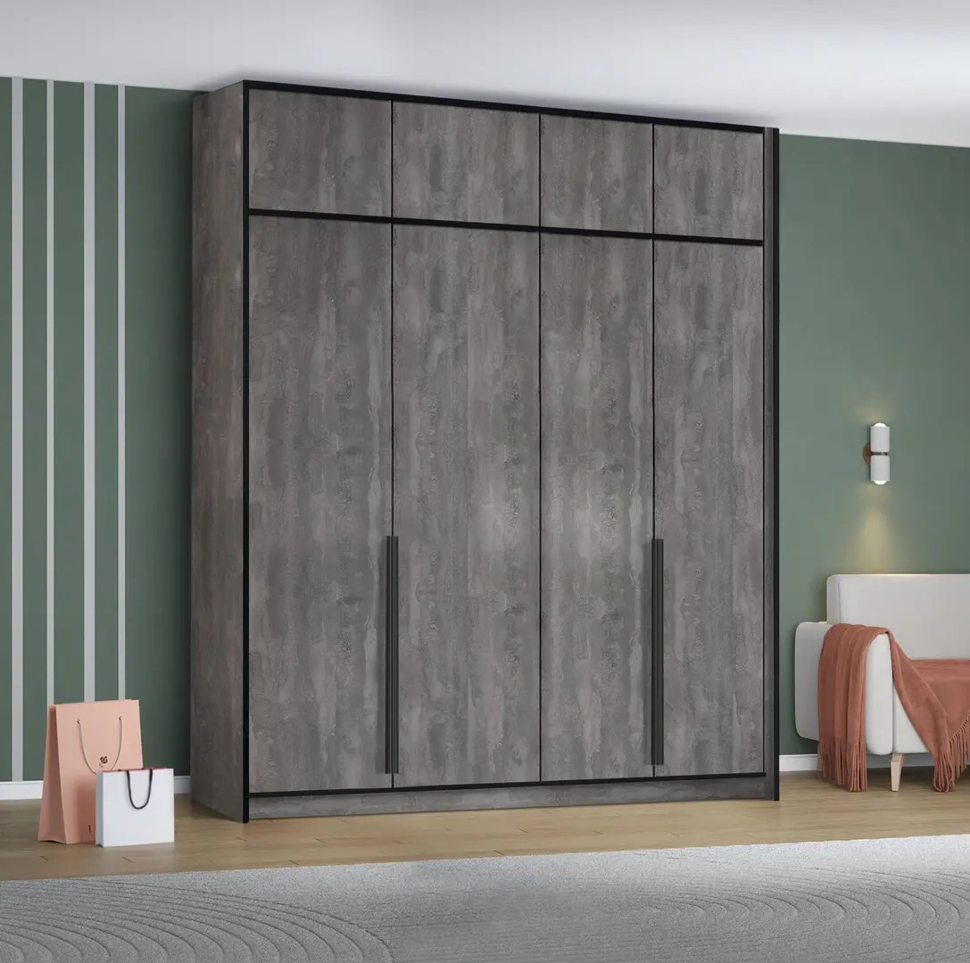 Dulap Modern Alex mezanin 200cm (Iron Stone)