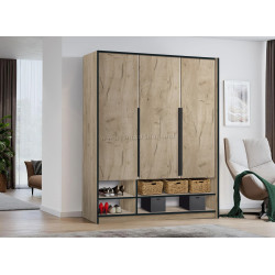 Dulap Modern Alex nisa 150cm (Craft Oak Gray)