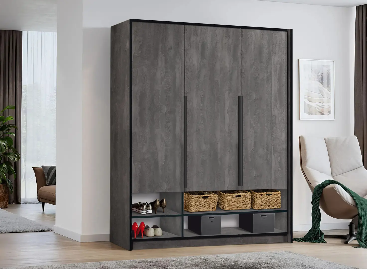 Шкаф Modern Alex ниша 150cm (Iron Stone)