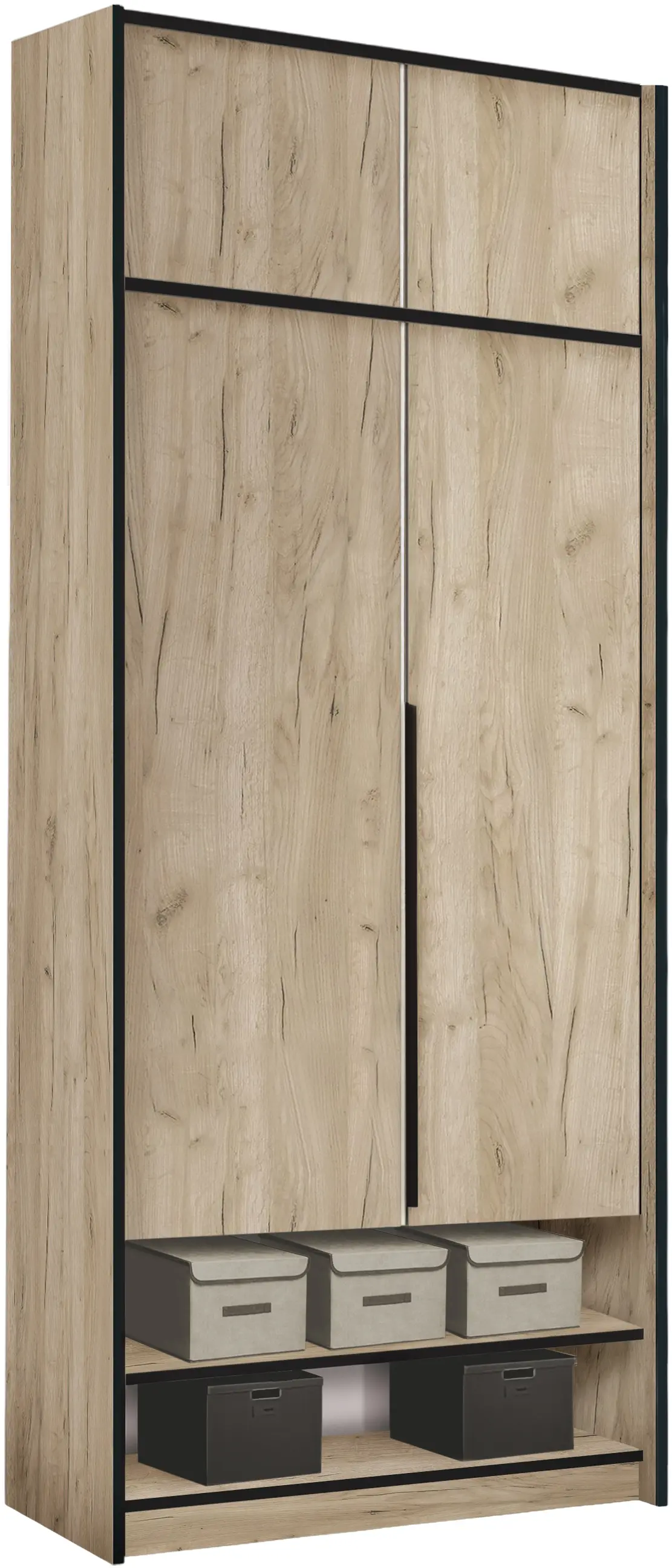 Dulap Modern Alex nisa/mezanin 100cm (Craft Oak Gray)