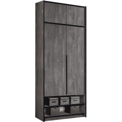 Dulap Modern Alex nisa/mezanin 100cm (Iron Stone) Thumb