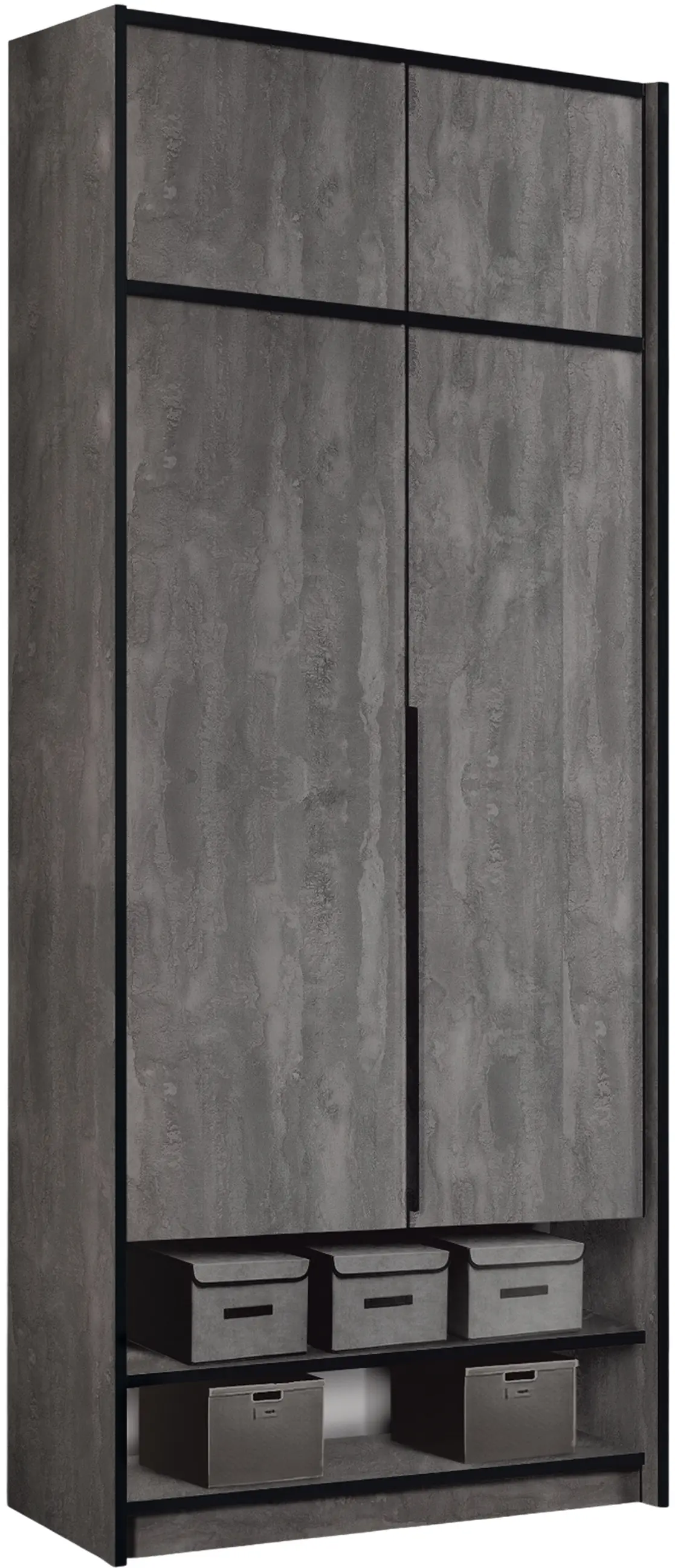 Dulap Modern Alex nisa/mezanin 100cm (Iron Stone)