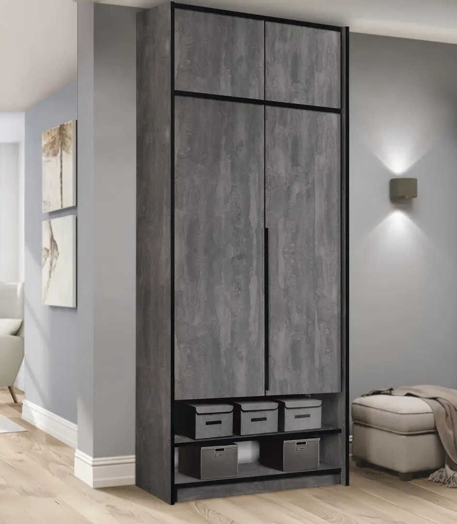 Dulap Modern Alex nisa/mezanin 100cm (Iron Stone)