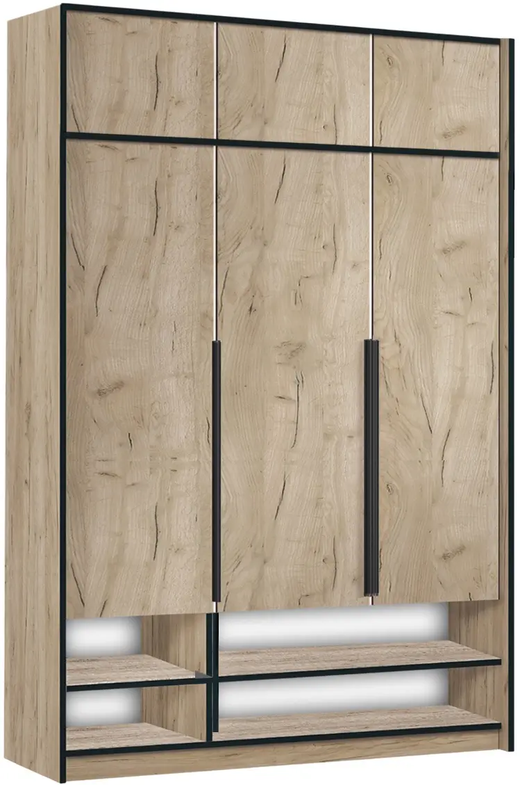 Dulap Modern Alex nisa/mezanin 150cm (Craft Oak Gray)