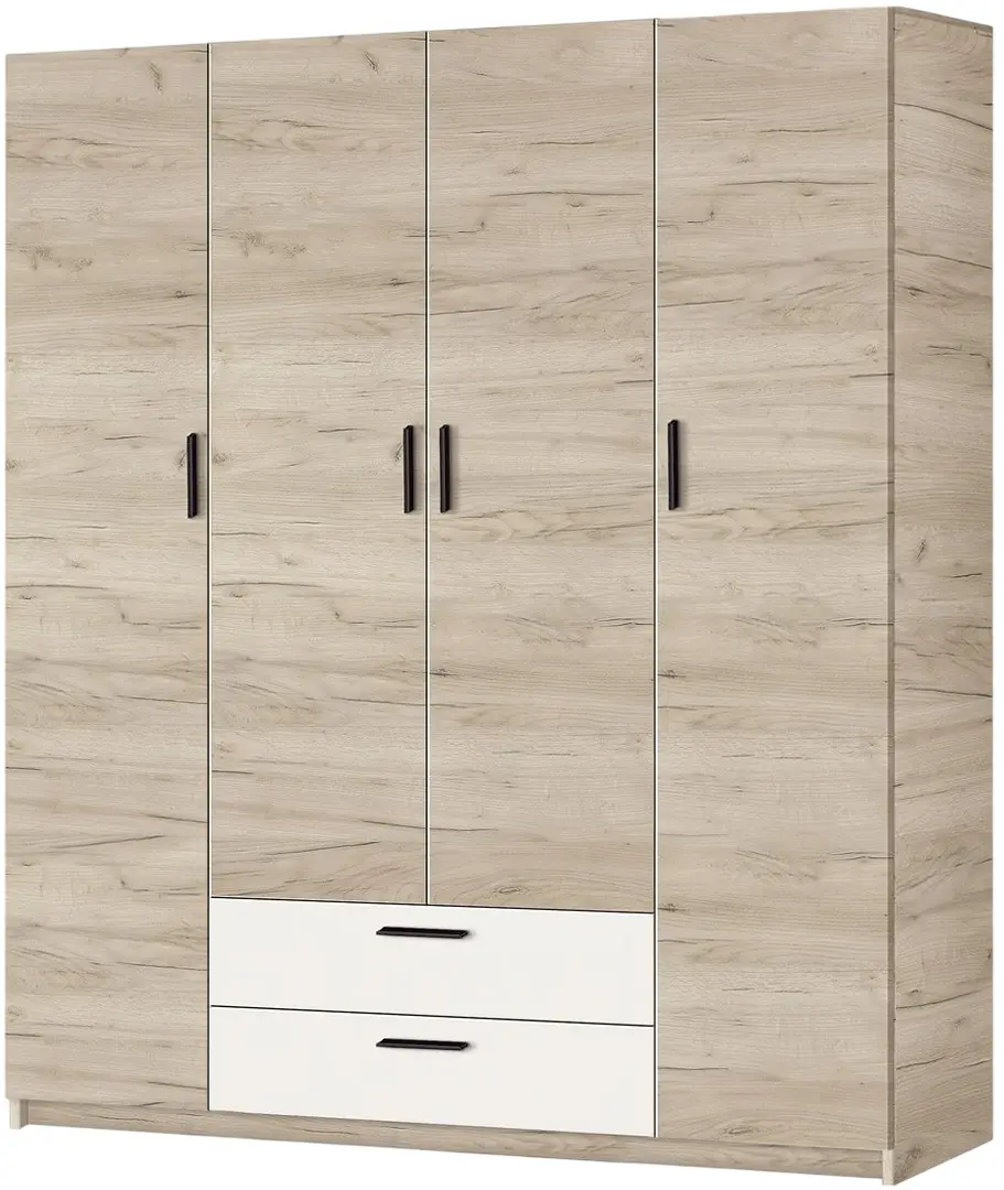 Шкаф Modern Andi 160cm (Craft Oak Gray/White) - 2