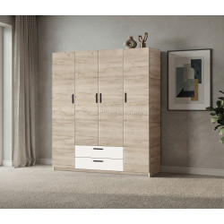 Шкаф Modern Andi 160cm (Craft Oak Gray/White)