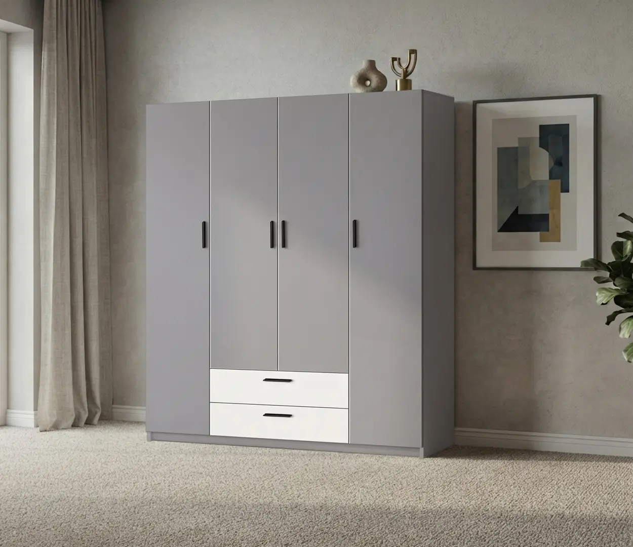 Шкаф Modern Andi 160cm (Slate Gray/White)