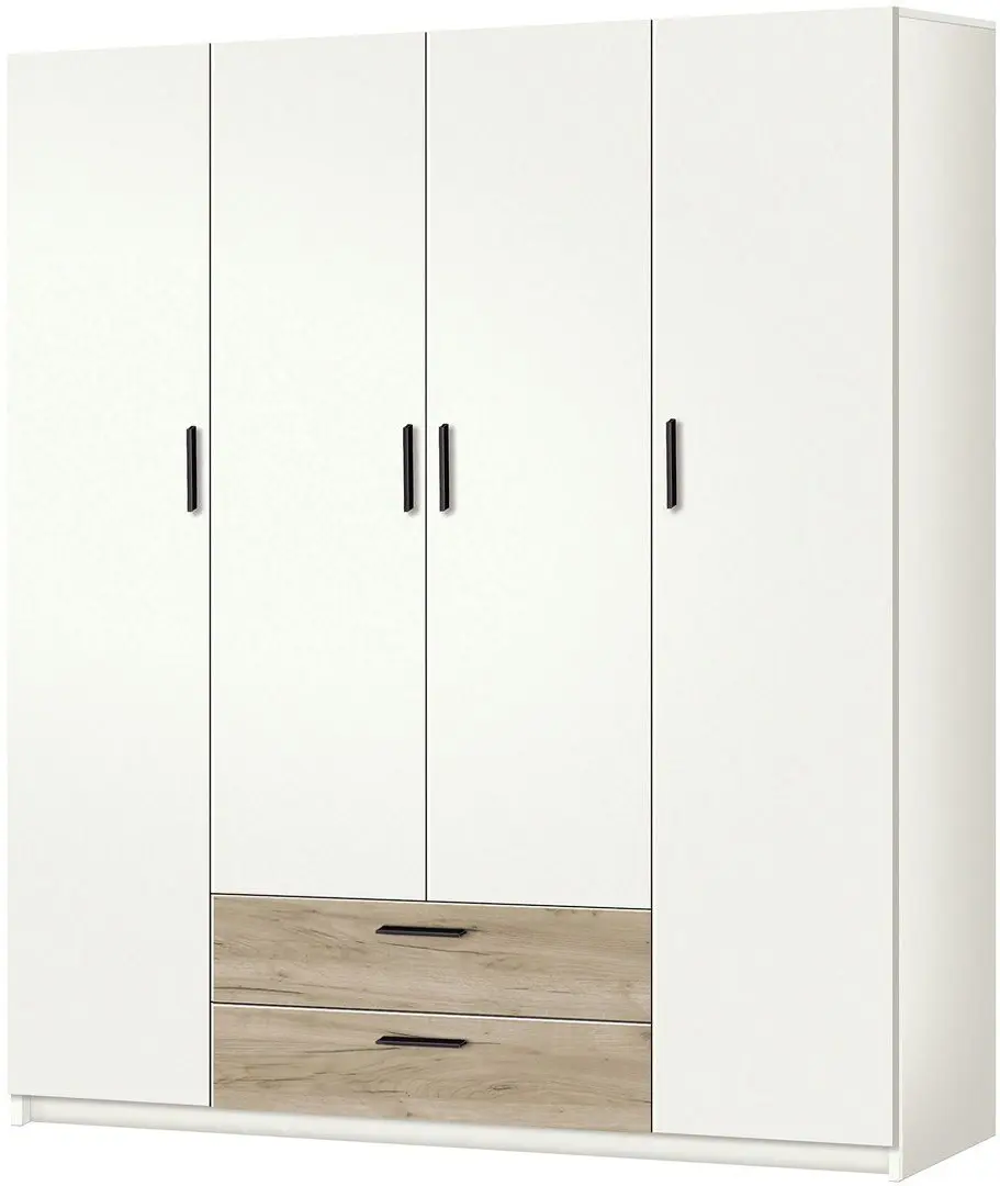 Шкаф Modern Andi 160cm (White/Craft Oak Gray) - 2