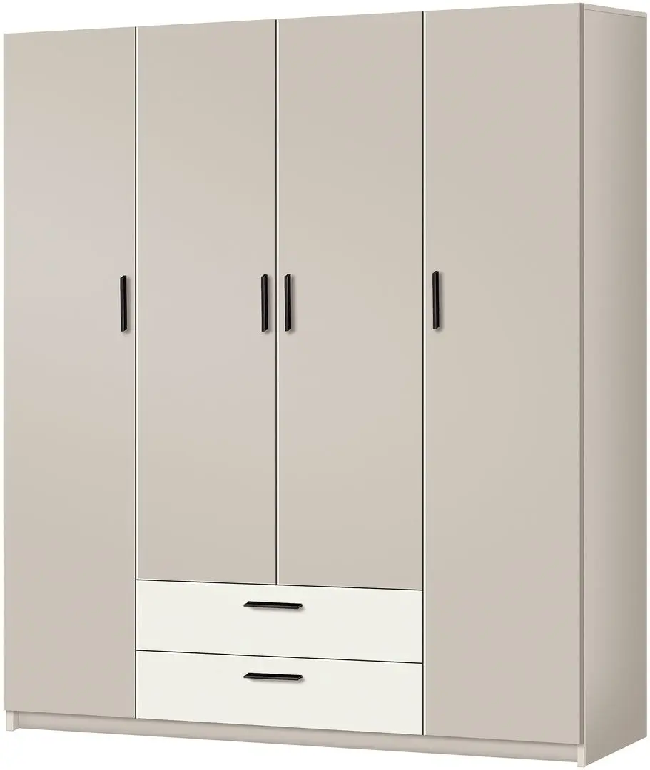 Dulap Modern Andi 160cm (Cashmere/White)