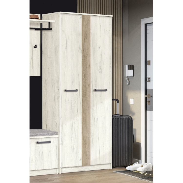 Шкаф Modern Karolina 70cm (Craft Oak White/Craft Oak Gray)