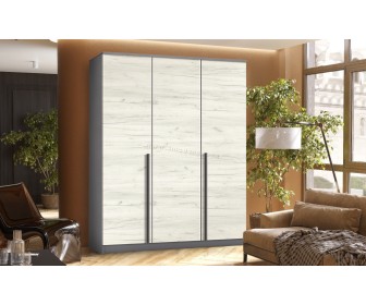 Dulap Modern Kenon 150cm (Slate Gray/Craft Oak White)