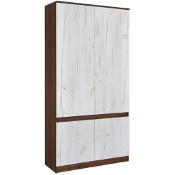 Шкаф Modern Komfi 100cm (Brandy Castello Oak/Craft Oak White) Thumb