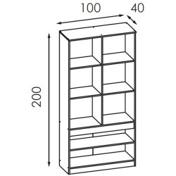 Шкаф Modern Komfi 100cm (Brandy Castello Oak/Craft Oak White) Thumb