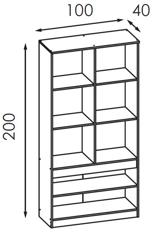 Шкаф Modern Komfi 100cm (Craft Oak White)