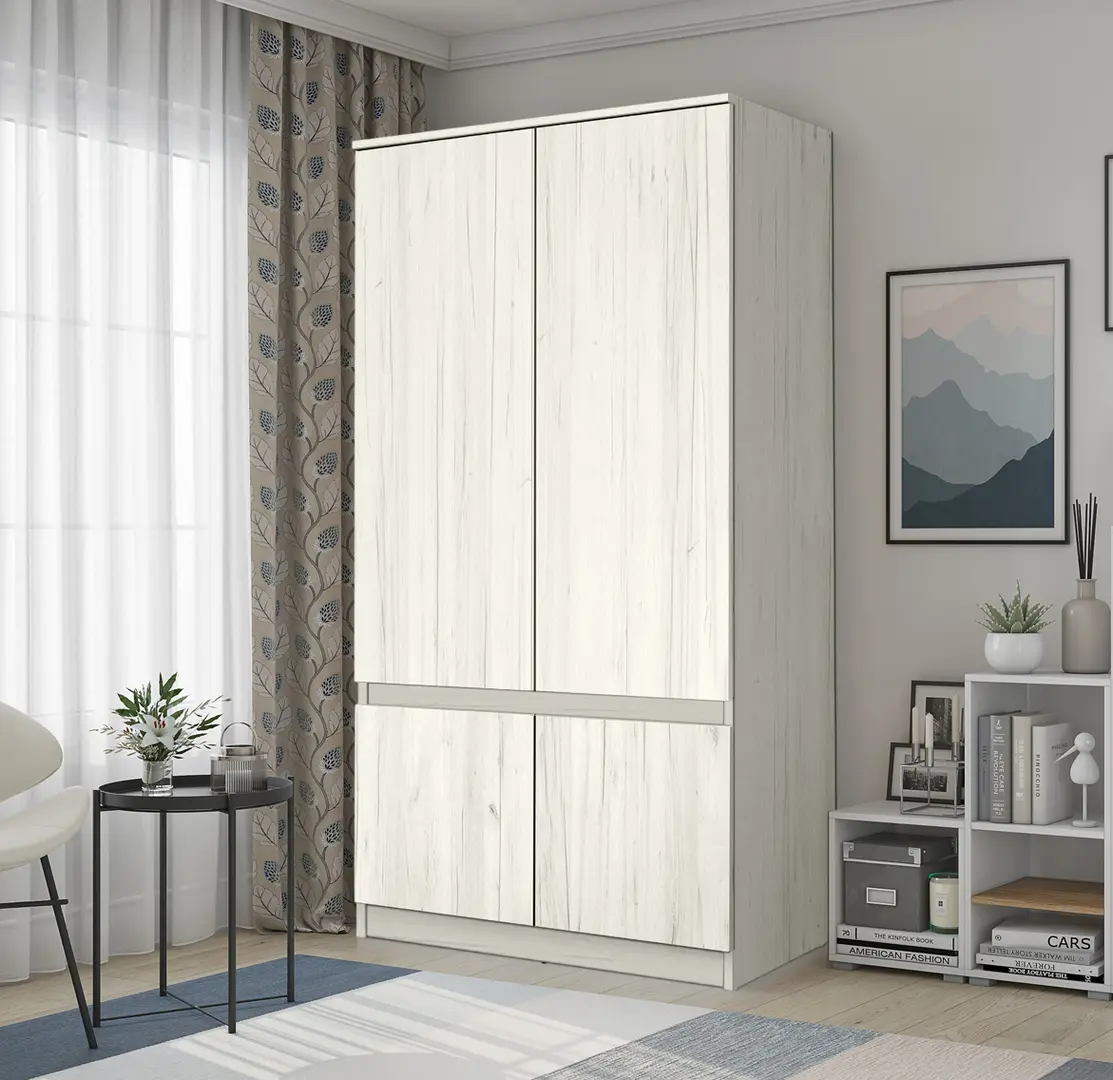 Шкаф Modern Komfi 100cm (Craft Oak White)