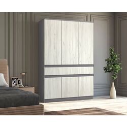 Dulap Modern Komfi 120cm (Slate Gray/Craft Oak White)
