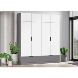 Dulap Modern Komfort 180cm (Slate Gray/White)