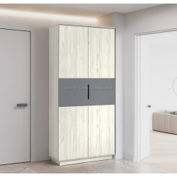 Dulap Modern Visit New 90cm (Craft Oak White/Slate Grey)