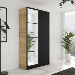 Dulap Prime Furniture Eden 1 SZ2DE 104.8 (Craft Oak Golden/Black)