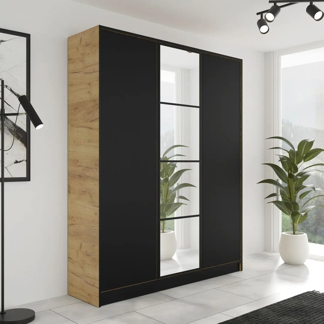 Шкаф Prime Furniture Eden 1 SZ3DE 156.4 (Craft Oak Golden/Black)