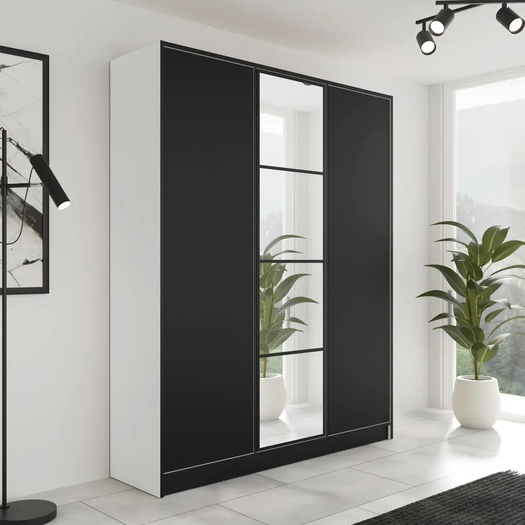 Dulap Prime Furniture Eden 1 SZ3DE 156.4 (White/Black)