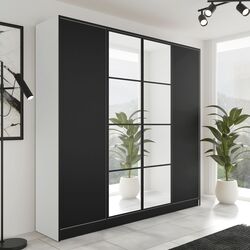 Dulap Prime Furniture Eden 1 SZ4DE 206.4 (White/Black)