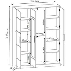 Шкаф Prime Furniture Eden 2 SZ3DE 156.4 (Craft Oak Golden) Thumb