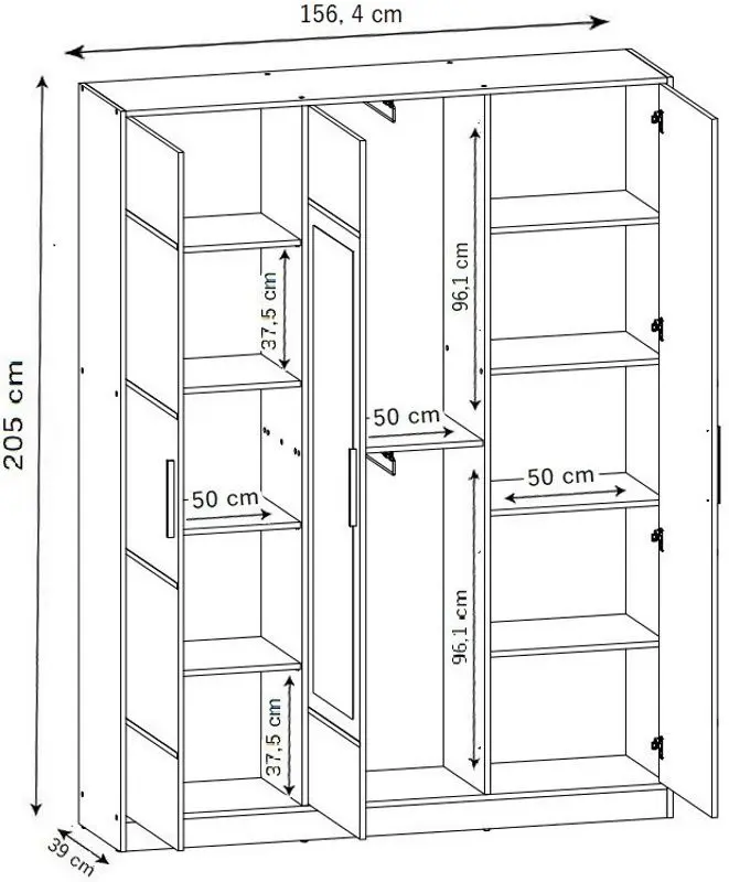 Шкаф Prime Furniture Eden 2 SZ3DE 156.4 (Craft Oak Golden)