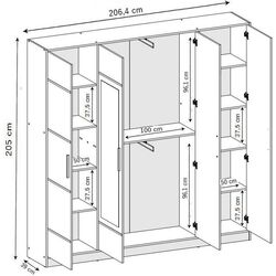 Шкаф Prime Furniture Eden 2 SZ4DE 206.4 (Craft Oak Golden) Thumb