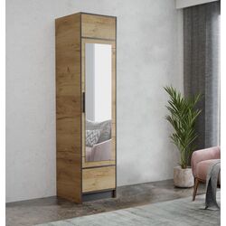 Dulap Prime Furniture Roj 1D 53 (Craft Oak Golden/Black)