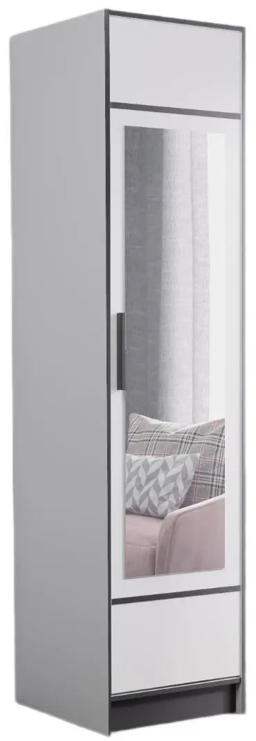 Dulap Prime Furniture Roj 1D 53 (White/Black)