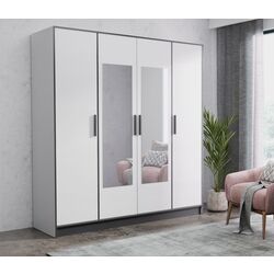 Dulap Prime Furniture Roj 4D 207 (White/Black) Thumb