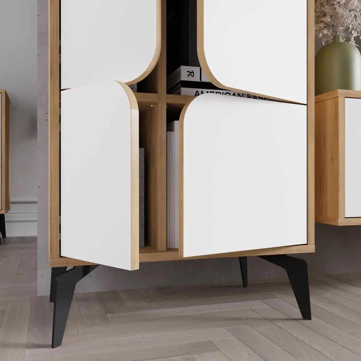 Шкаф Showdeko Spark (Oak/White) - 4