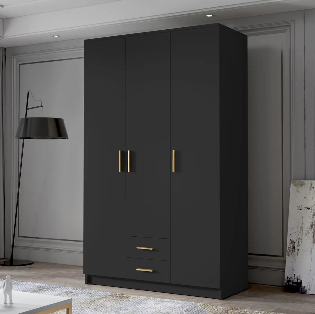 Шкаф Space Meble Adrianna I 120 (Black/Gold)