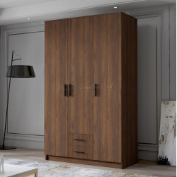 Dulap Space Meble Adrianna I 120 (Walnut/Black)