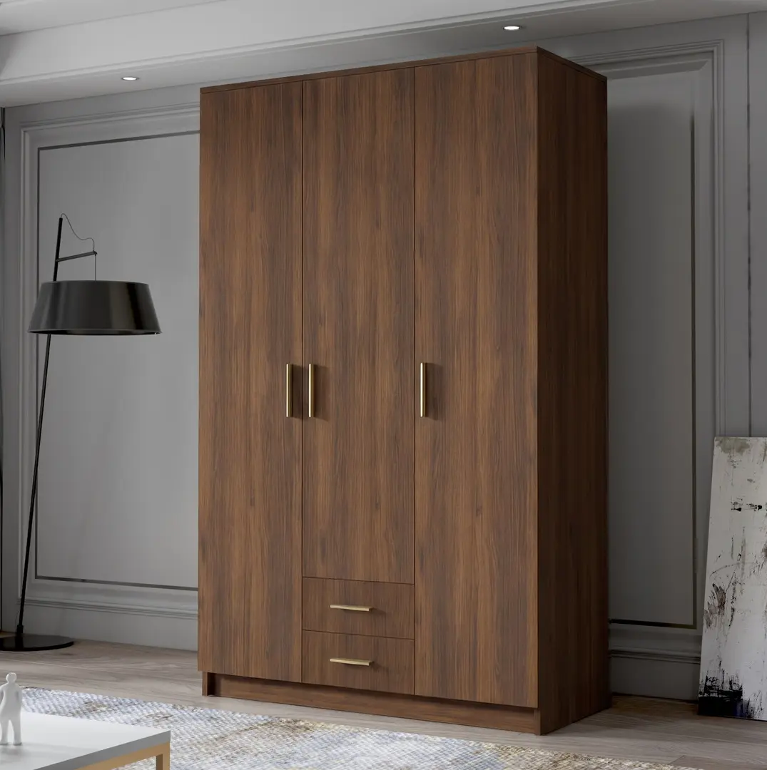 Шкаф Space Meble Adrianna I 120 (Walnut/Gold)
