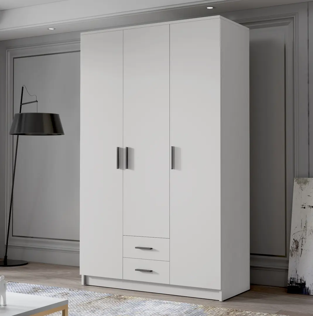 Dulap Space Meble Adrianna I 120 (White/Black)