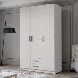 Dulap Space Meble Adrianna I 120 (White/Gold)
