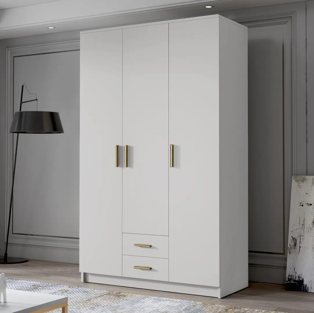 Dulap Space Meble Adrianna I 120 (White/Gold)