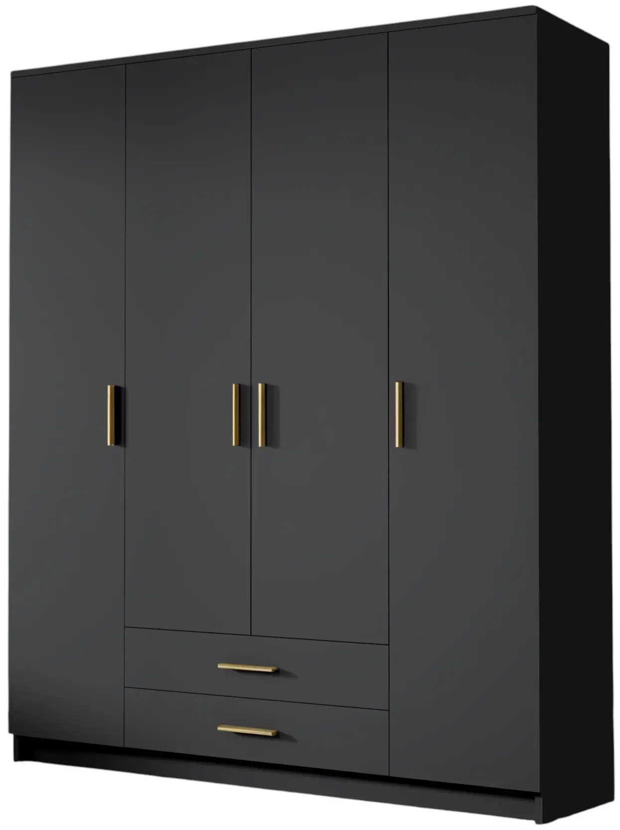 Dulap Space Meble Adrianna I 160 (Black/Gold) - 2